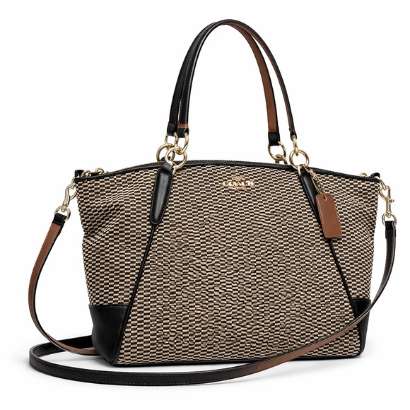 Coach Handbags - Coach Black and Tan Shoulder Bag